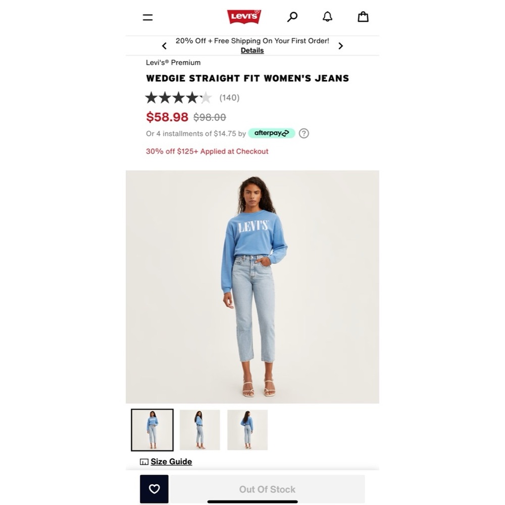 Levi's Wedgie jeans